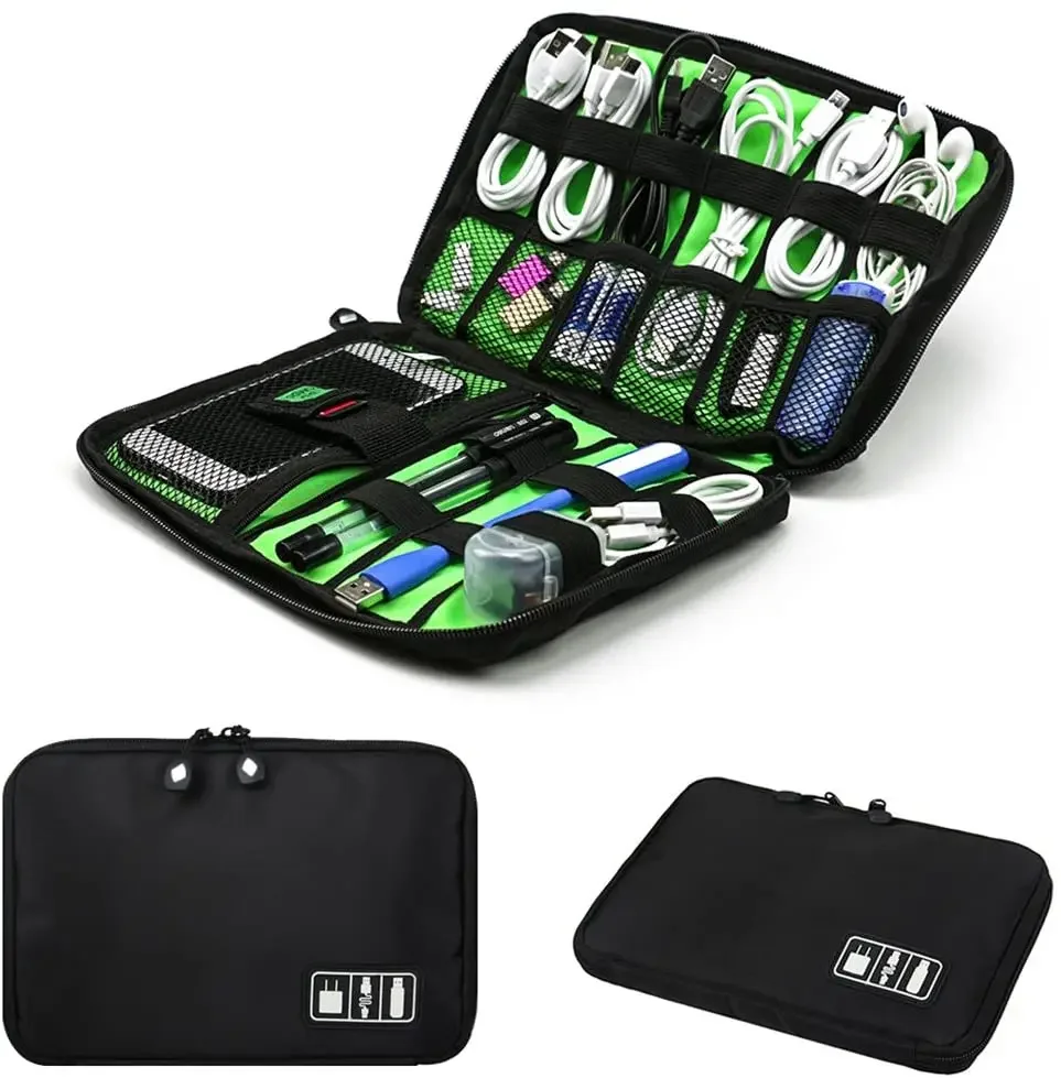 Travel Accessories Kit - Cable Organizer Storage Bags System Kit