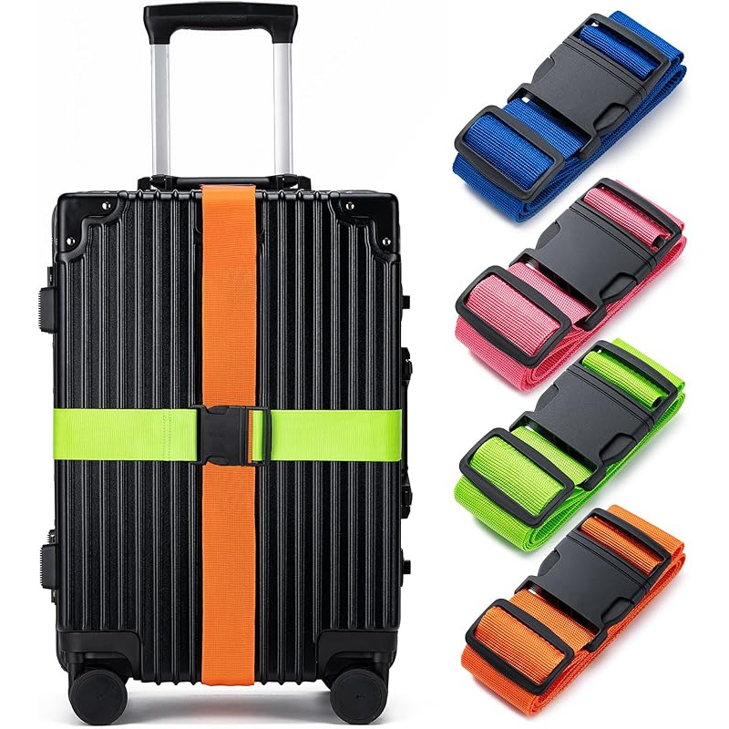 Travel Accessories In Bulk - 4Luggage Strap Set, Luggage Securing Strap,