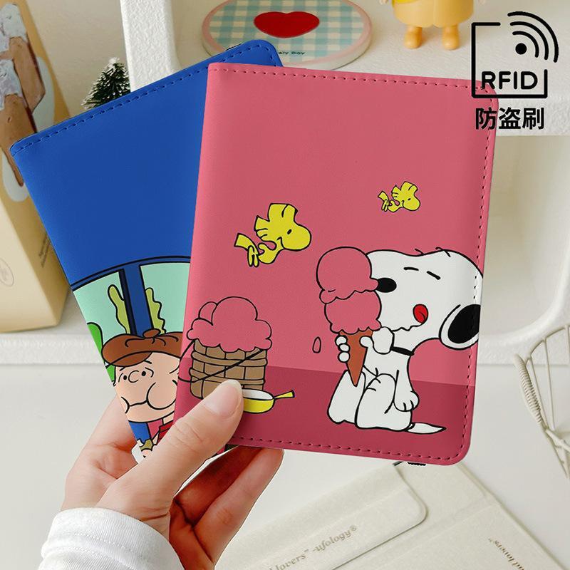 Travel Accessories In Bulk - Snoopy Cute Passport Holder Protective Cover
