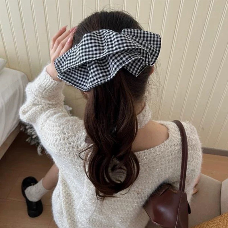 Extra Large Plaid Hair Ties El - Travel Accessories Aesthetic recension och pris