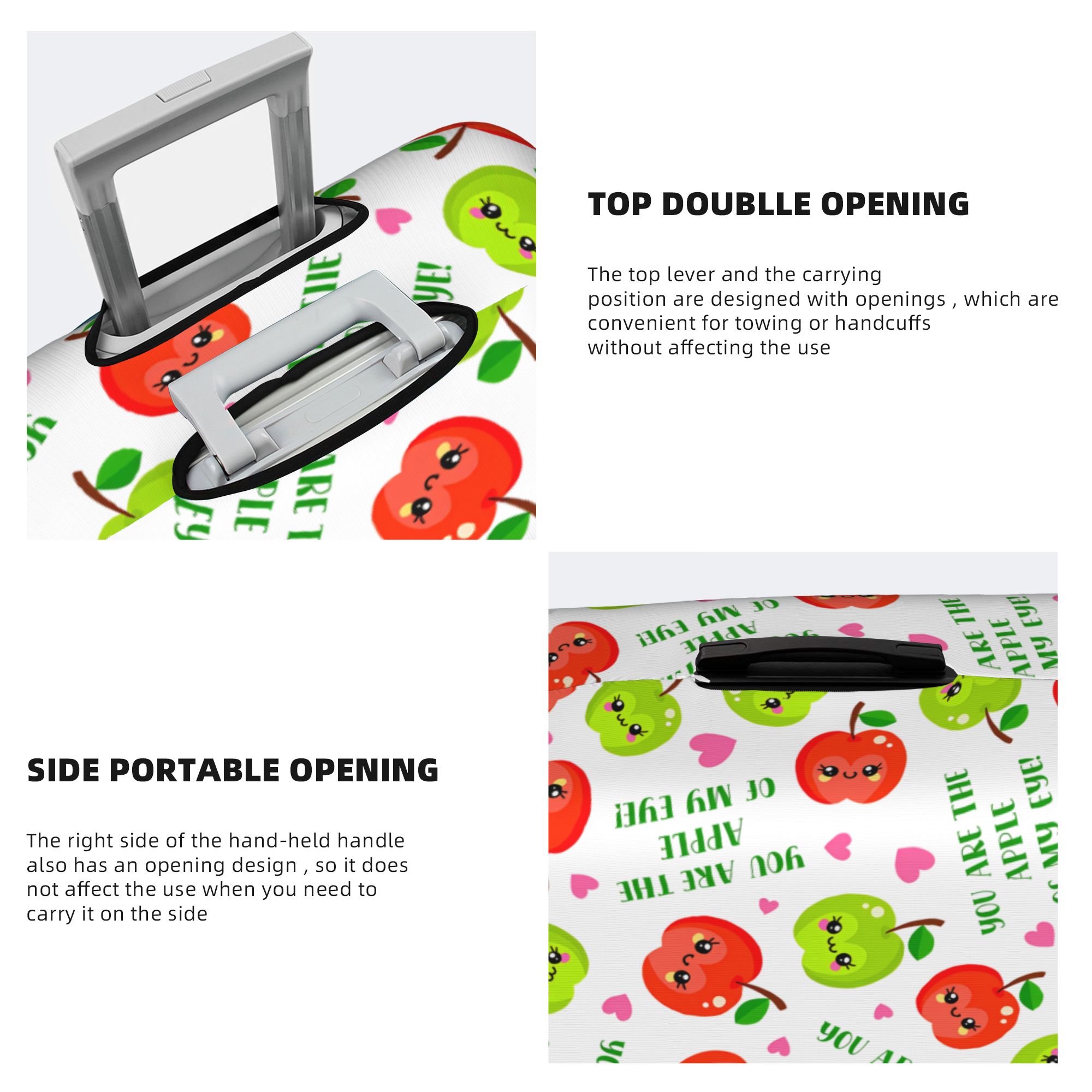 Kawaii Apple Cute Faces  Lugga - Travel Accessories Apple recension och pris