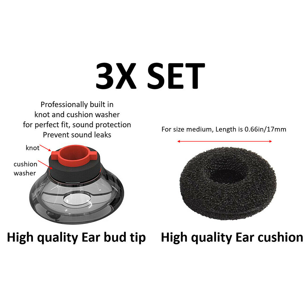 6pcs Replacement Memory Foam E - Earplug Set Foam recension och pris