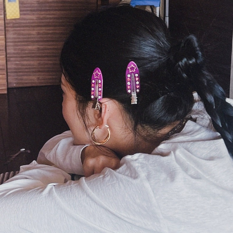 Love Heart Rhinestone Bangs Cl - Travel Accessories To Gift recension och pris