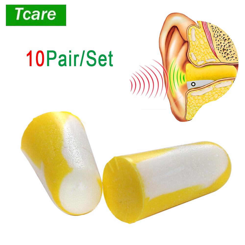 Tcare 10Pair/Set Ultra Soft Fo - Earplug Set Foam recension och pris