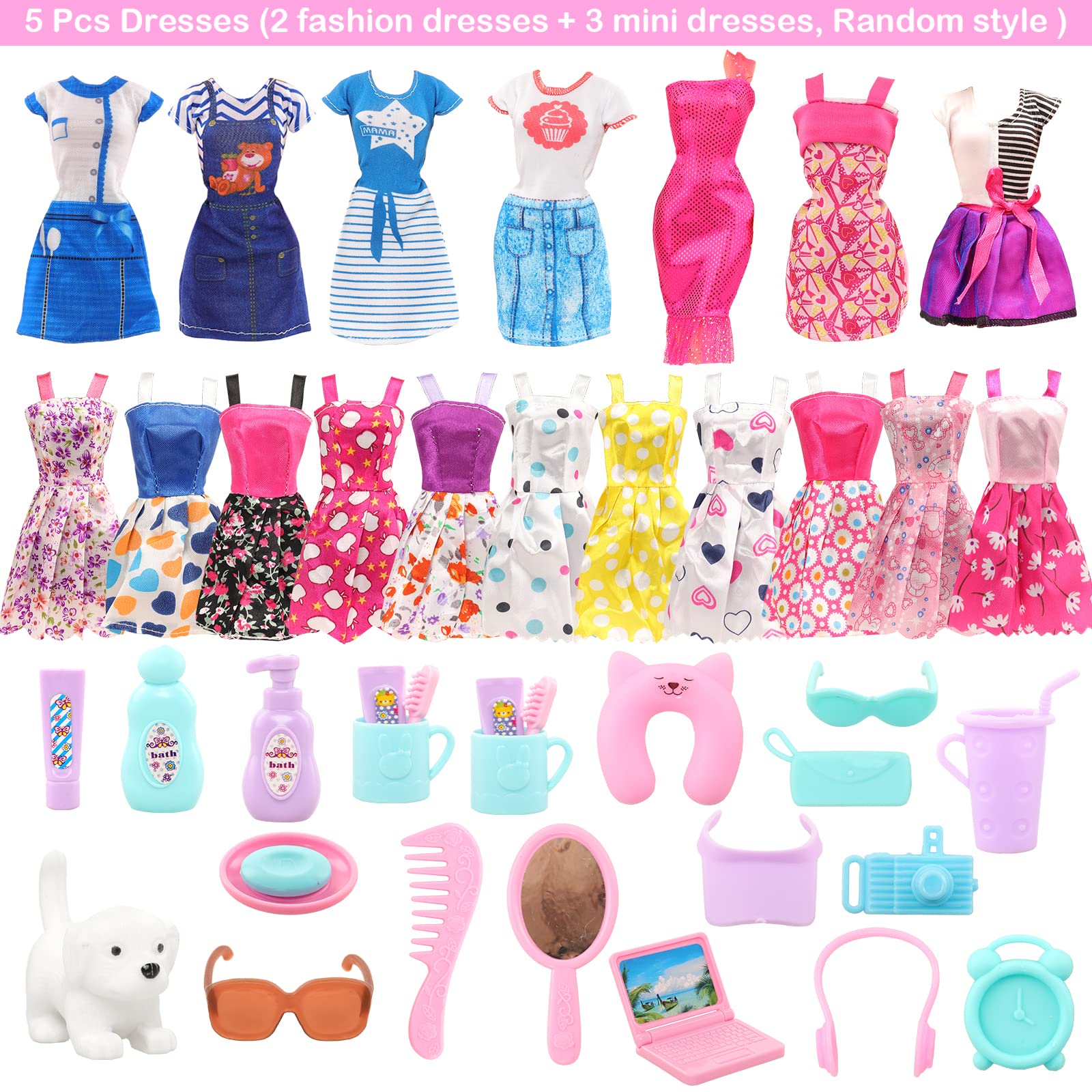 BARWA 30 Pcs 11.5 lnch Travel  - Travel Accessories With Kids recension och pris