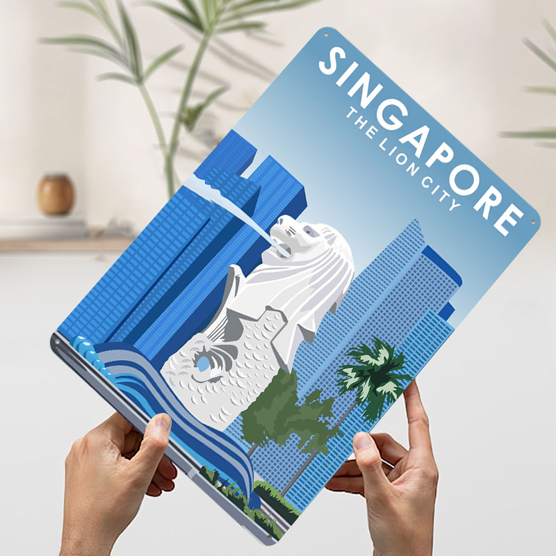 Singapore Travel Tin Poster Cu - Travel Accessories Singapore recension och pris