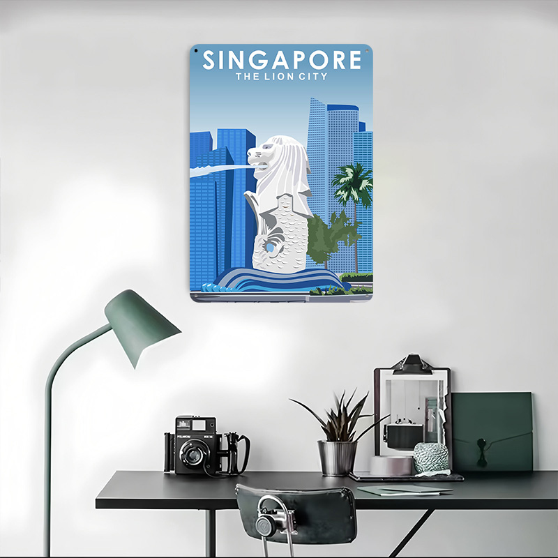 Singapore Travel Tin Poster Cu - Travel Accessories Singapore recension och pris