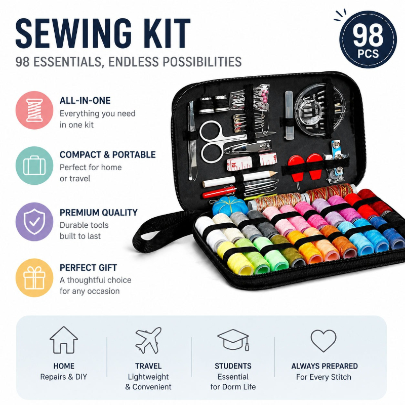 68/98PCS Sewing Accessories To - Travel Accessories Kit recension och pris