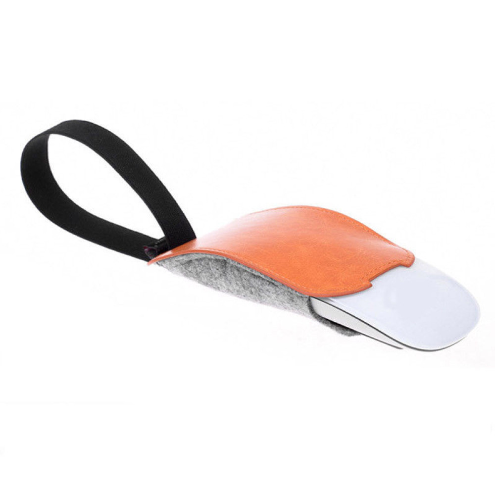 Orange PU Leather Felt Mouse P - Travel Accessories Apple recension och pris